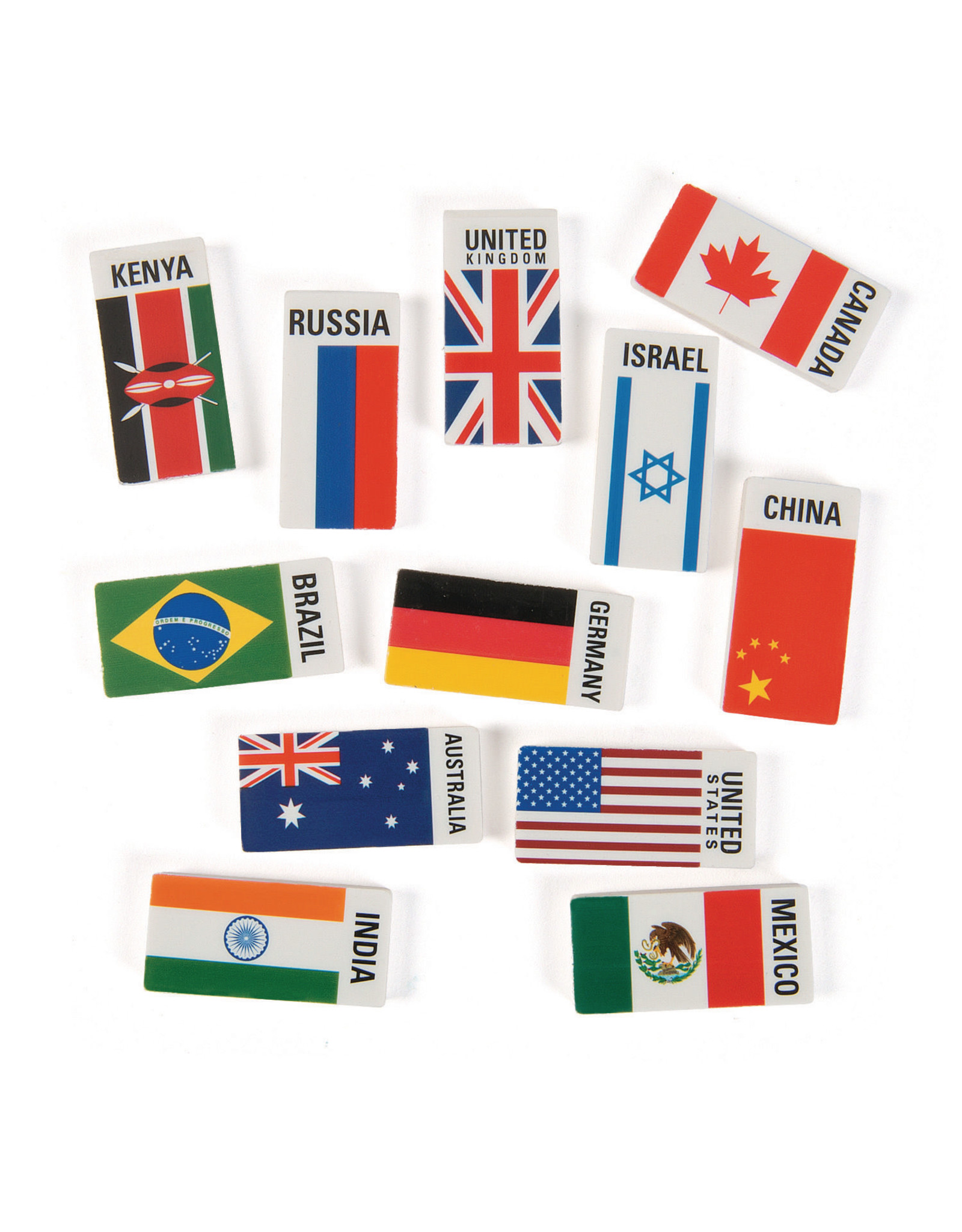 ERASERS FLAGS AROUND THE WORLD