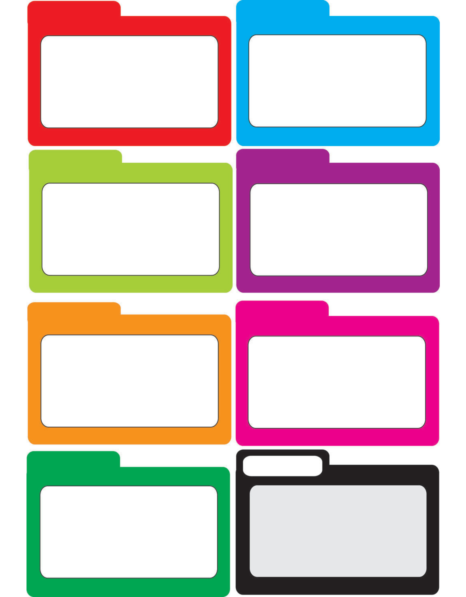 COLOR FILE CARDS MAGNETIC 8PCS