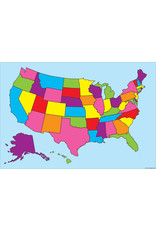 POLY US MAP CHART DRY-ERASE