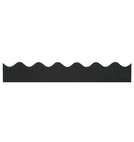 BORDETTE  CORRUGATED : BLACK -  2¼"x50'