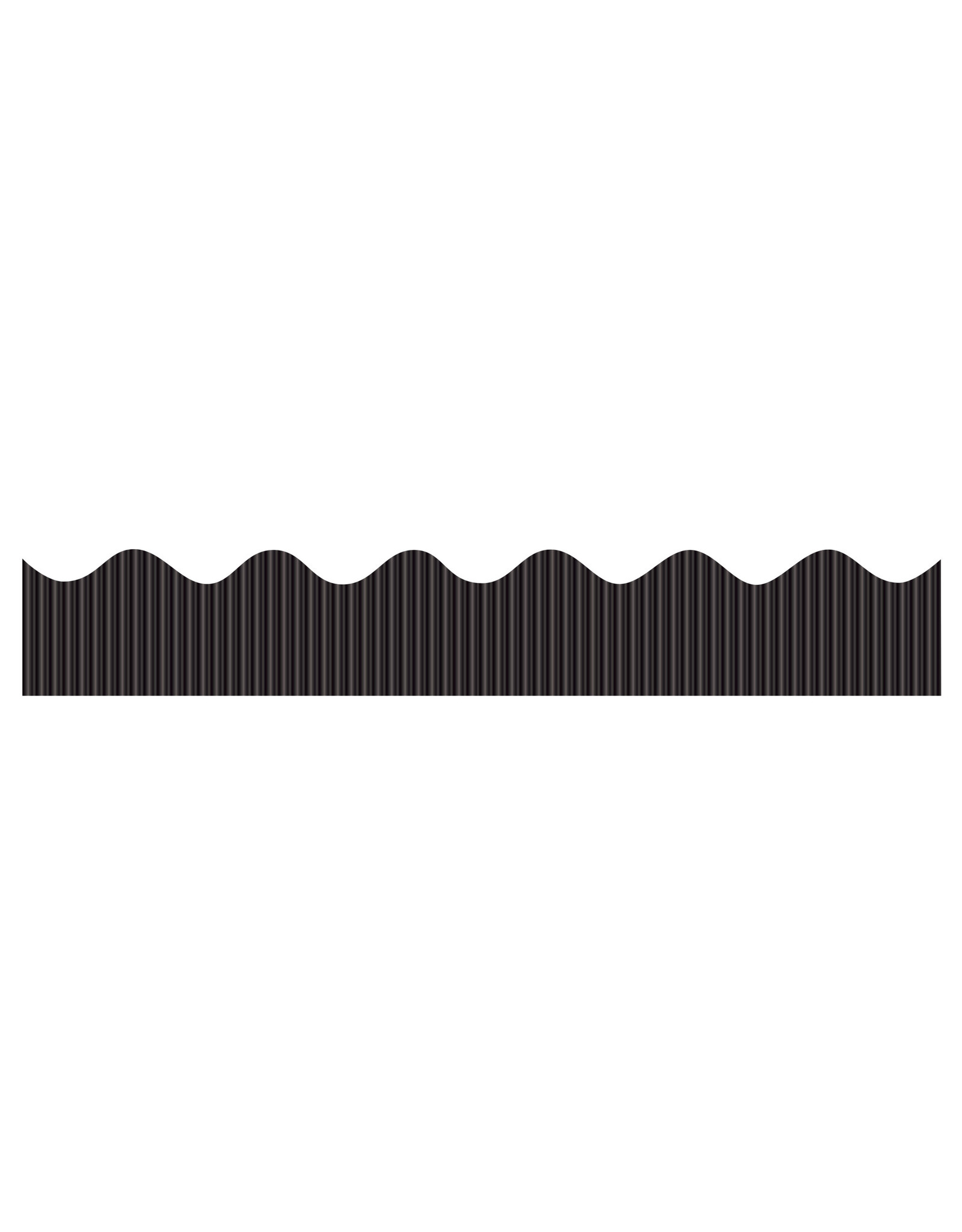BORDETTE  CORRUGATED : METALLIC  BLACK -  2¼"x25'