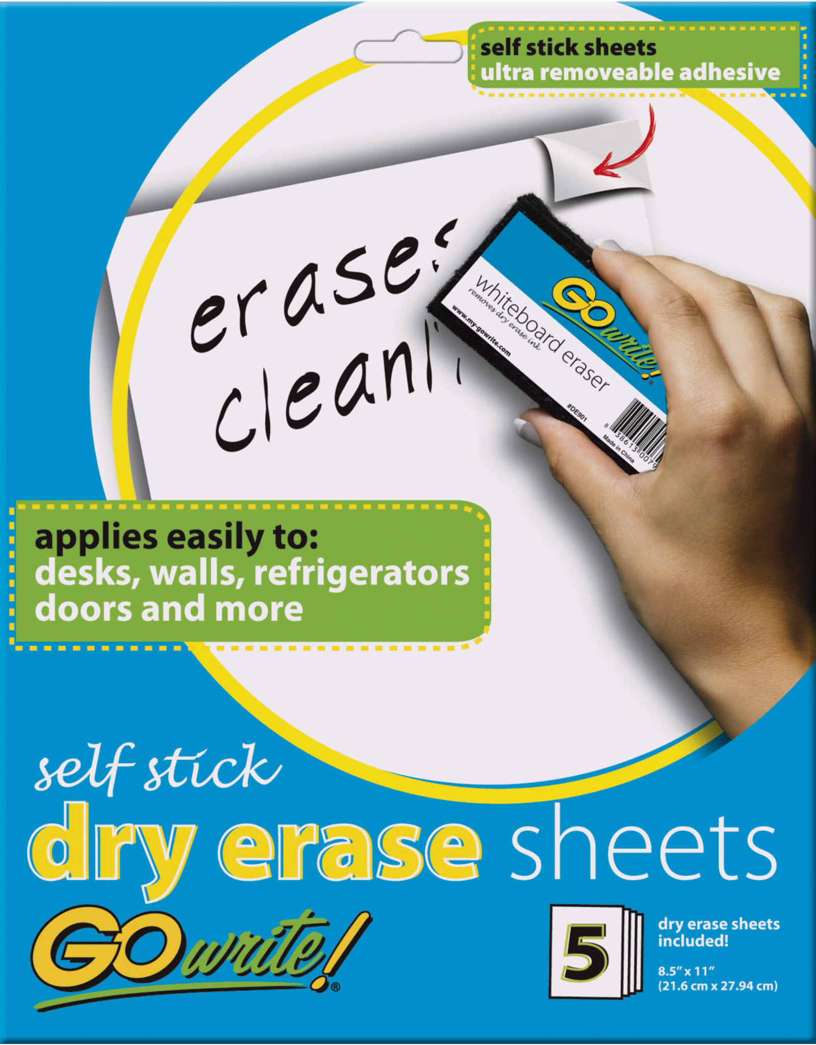 DRY ERASE Adhesive Sheet 8.5x11