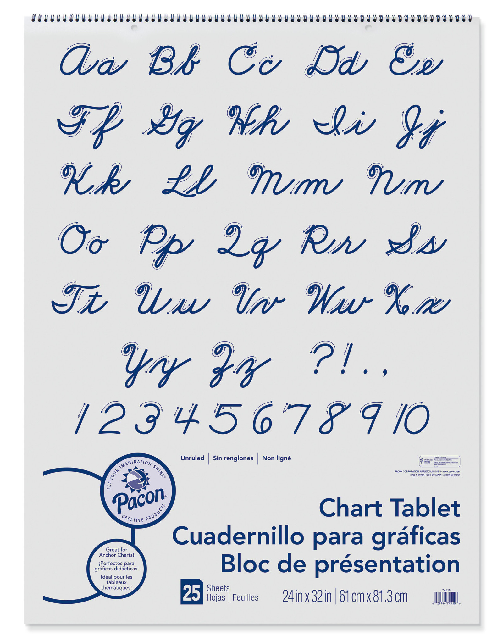 CHART TABLET - UNRULED 24x32 - 25 SHEETS