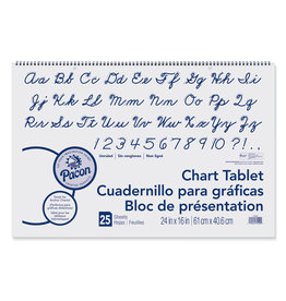 CHART TABLET - UNRULED 24x16 - 25 SHEETS