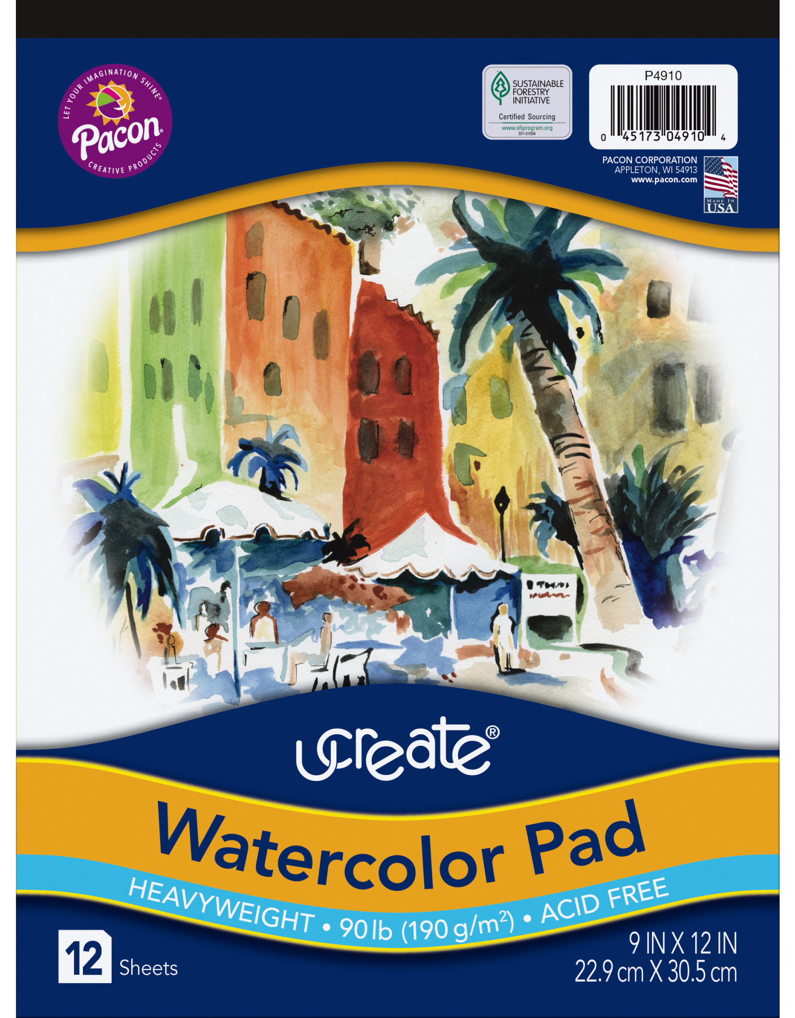 WATERCOLOR PAPER: 9"x12" 12 SHEETS
