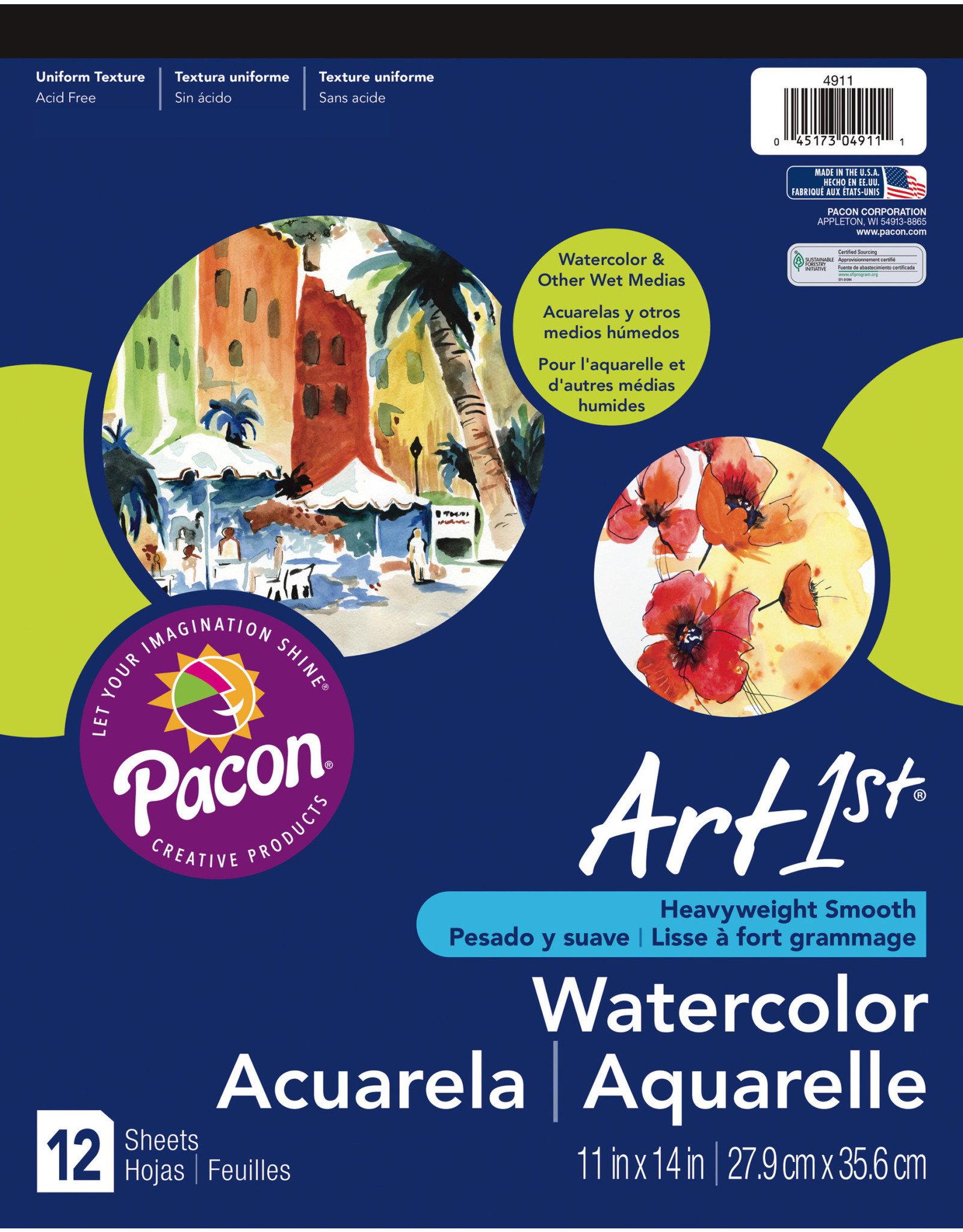 WATERCOLOR PAPER: 11"x14" 12 sheets