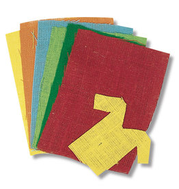 BURLAP: 6 ASSORTED COLORS 12x18