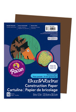 HEAVYWEIGHT CONSTRUCTION PAPER : DARK BROWN - 9x12 - 50 PC