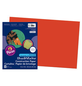 HEAVYWEIGHT CONSTRUCTION PAPER : ORANGE- 12x18 - 50 PC