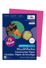 HEAVYWEIGHT CONSTRUCTION PAPER : HOT PINK - 9x12 - 50 PC