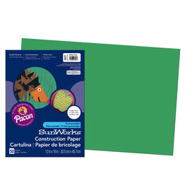 HEAVYWEIGHT CONSTRUCTION PAPER : HOLIDAY GREEN - 12x18 - 50 PC