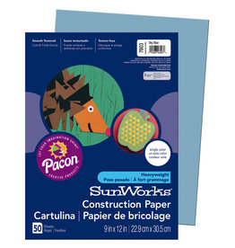 HEAVYWEIGHT CONSTRUCTION PAPER : SKY BLUE - 9x12 - 50 PC