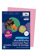HEAVYWEIGHT CONSTRUCTION PAPER : PINK - 9x12 - 50 PC