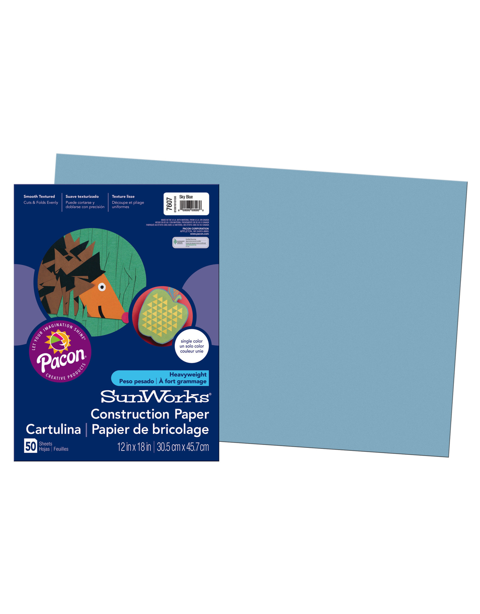 HEAVYWEIGHT CONSTRUCTION PAPER : LIGHT BLUE - 12x18 - 50 PC