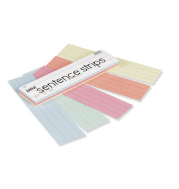 SENTENCE STRIPS - 3"X12" ASSORTED PASTEL COLORS 100 PACK