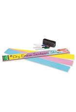 SENTENCE STRIPS - 3"x24" DRY ERASE ASSORTED COLORS  30 PACK
