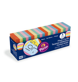 BLANK FLASH CARDS: ASSORTED COLORS 2"x3" 1000 PACK