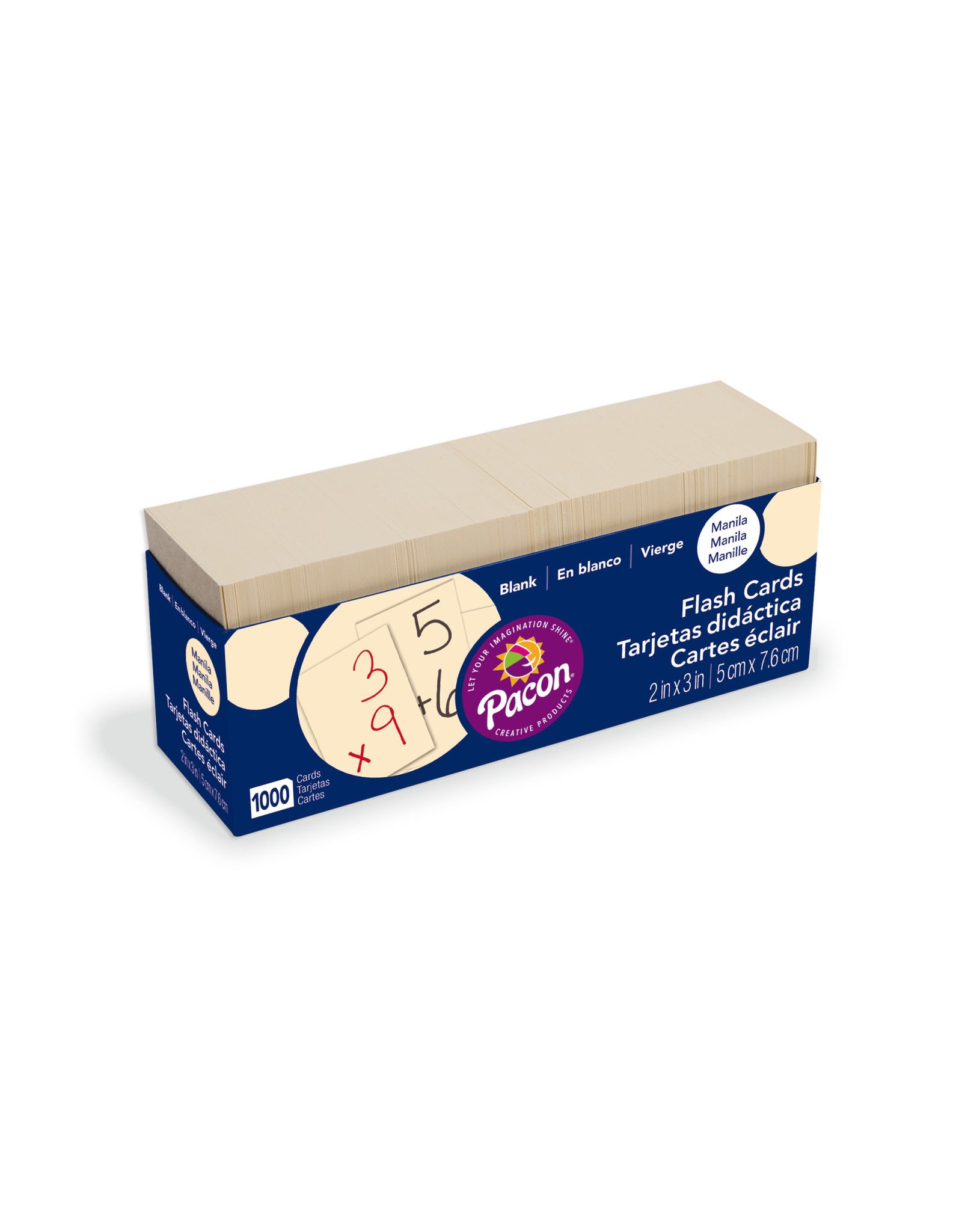BLANK FLASH CARDS: MANILA  2"x3" 1000 PACK