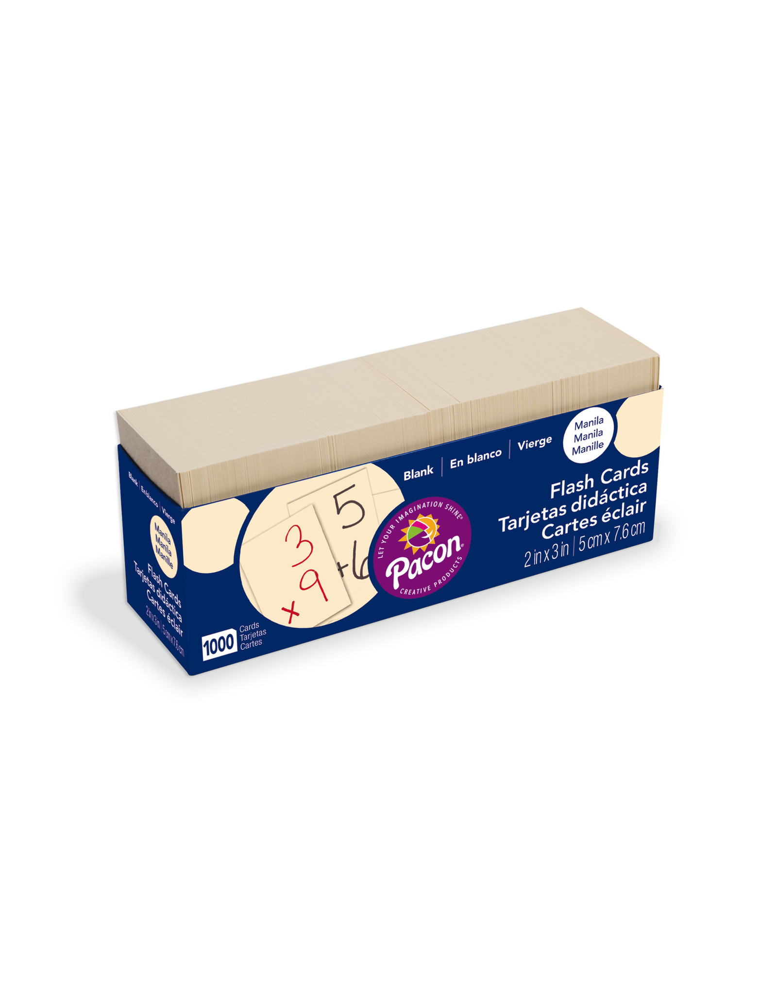 BLANK FLASH CARDS: MANILLA  2"x3" 1000 PACK