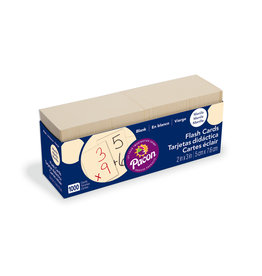 BLANK FLASH CARDS: MANILA  2"x3" 1000 PACK