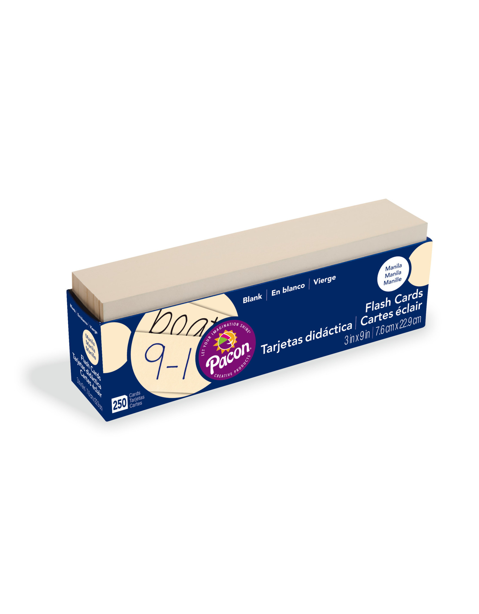 BLANK FLASH CARDS: MANILA  3"x9" 250 PACK