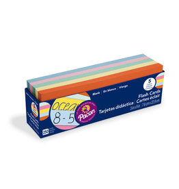 BLANK FLASH CARDS: ASSORTED COLORS 3"x9" 250 PACK
