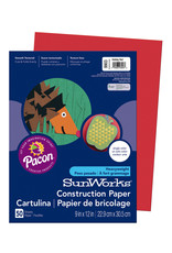 HEAVYWEIGHT CONSTRUCTION PAPER : HOLIDAY RED - 9x12 - 50 PC