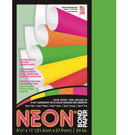NEON PAPER  GREEN 8 1/2"X11" 100 SHEETS