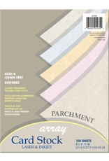 CARDSTOCK: 65LB 8 1/2"X11" ASSORTED PARCHMENT 100 SHEETS