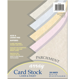 CARDSTOCK: 65LB 8 1/2"X11" ASSORTED PARCHMENT 100 SHEETS