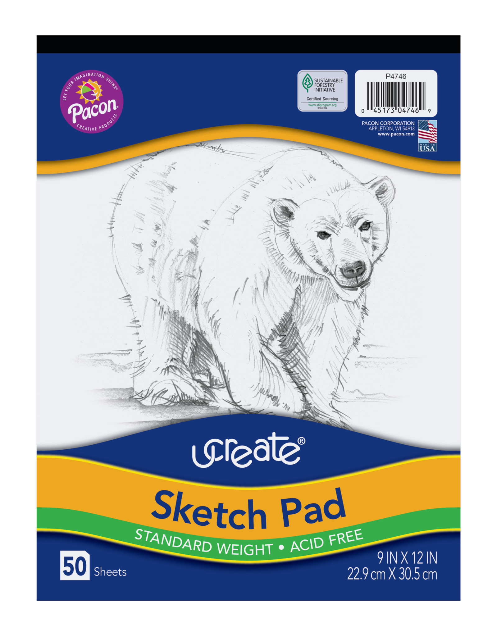 SKETCH PAD: 9x12 MEDIUM WEIGHT - 50 SHEETS