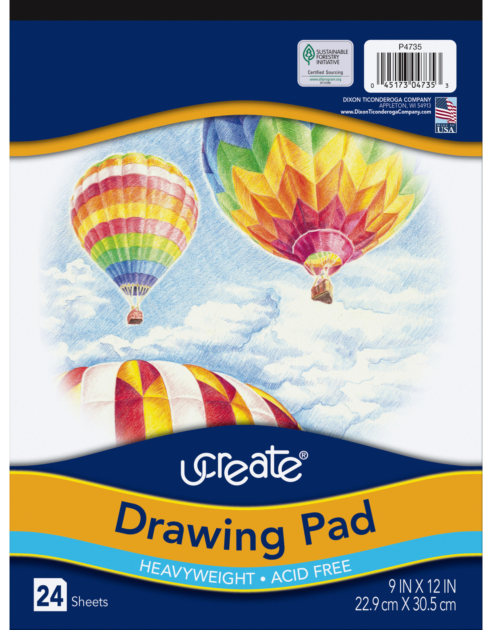 DRAWING PAD: 9x12 - 24 SHEETS