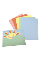 TAGBOARD - 9x12 LIGHT WEIGHT - ASSORTED PASTEL COLORS 100 SHEETS