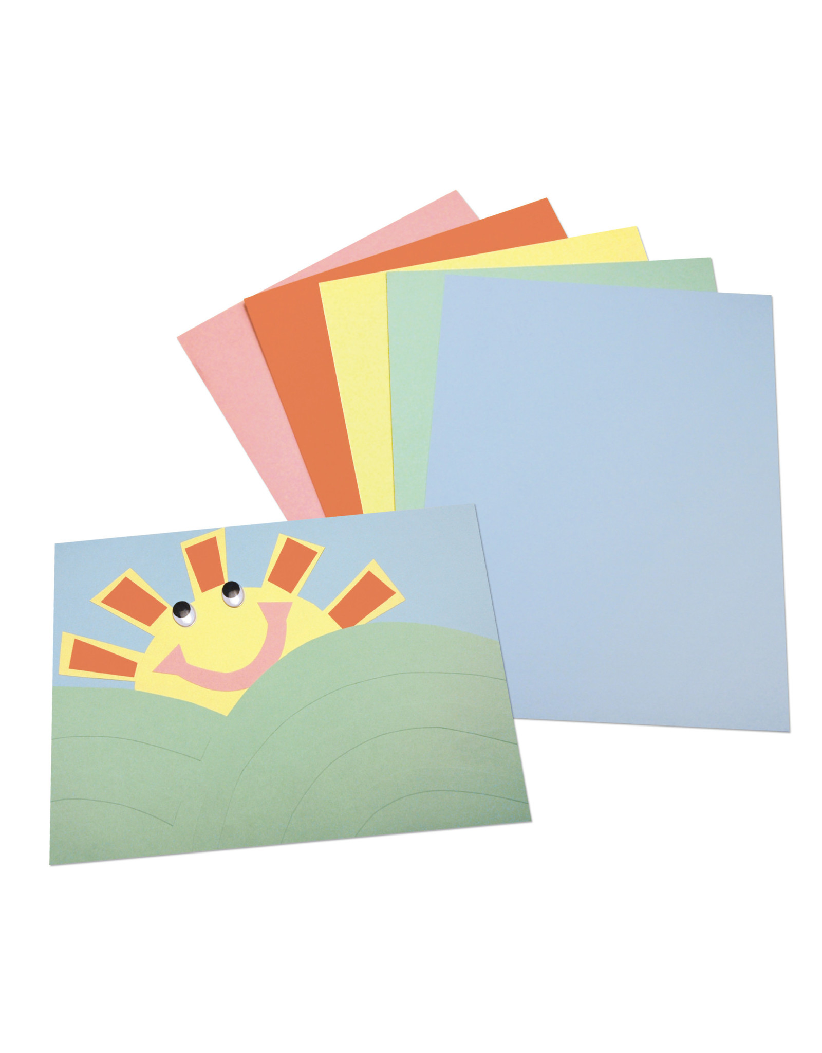TAGBOARD - 9x12 LIGHT WEIGHT - ASSORTED PASTEL COLORS 100 SHEETS