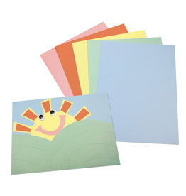 TAGBOARD - 9x12 LIGHT WEIGHT - ASSORTED PASTEL COLORS 100 SHEETS