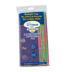 BLEEDING BRIGHT TISSUE PAPER - 20X30  ASSORTED COLORS 20 SHEETS
