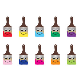 CUT OUTS: HAPPY PAINT BRUSHES 7" - 30 PACK
