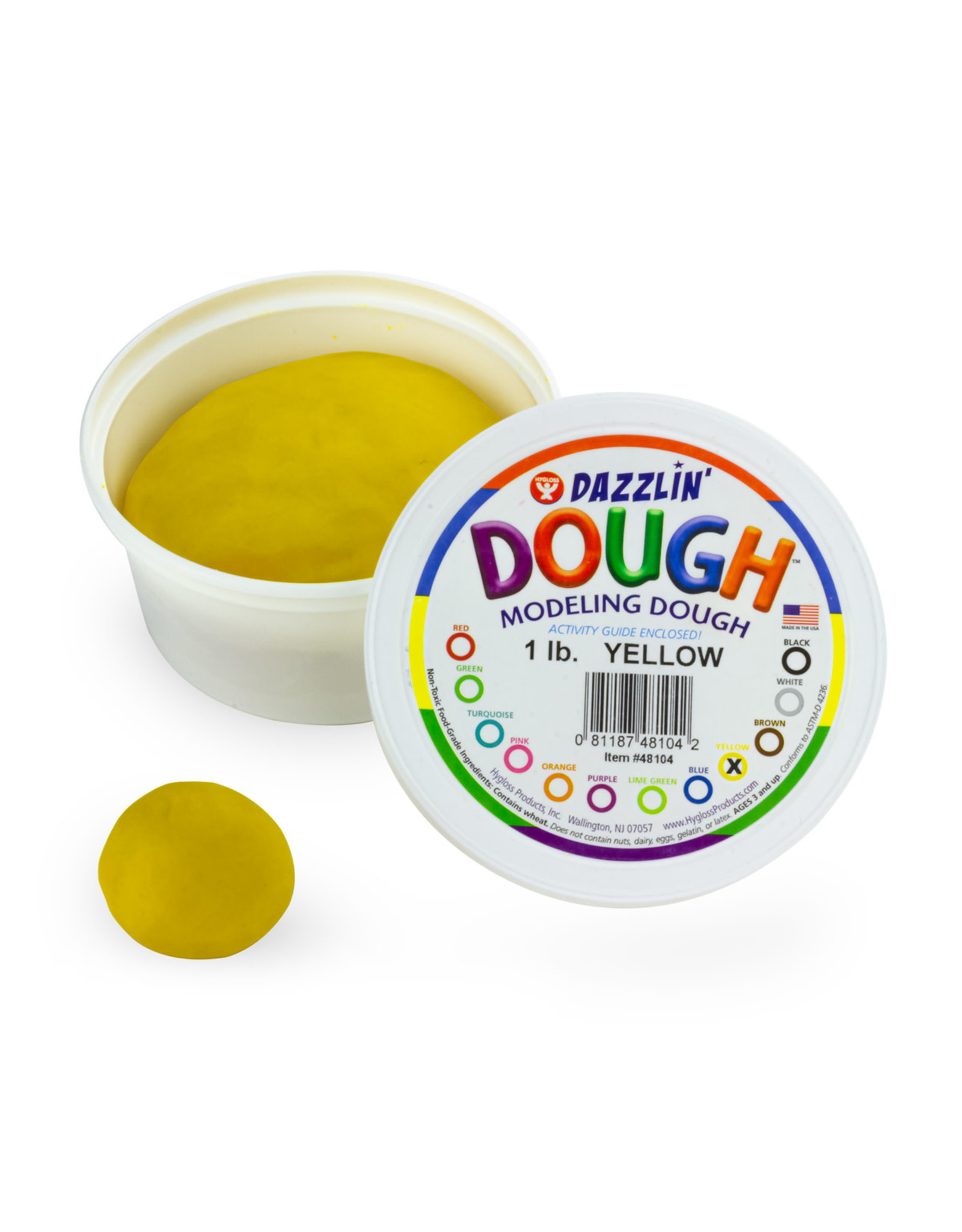DAZZLIN DOUGH: 1 LB UNSCENTED YELLOW