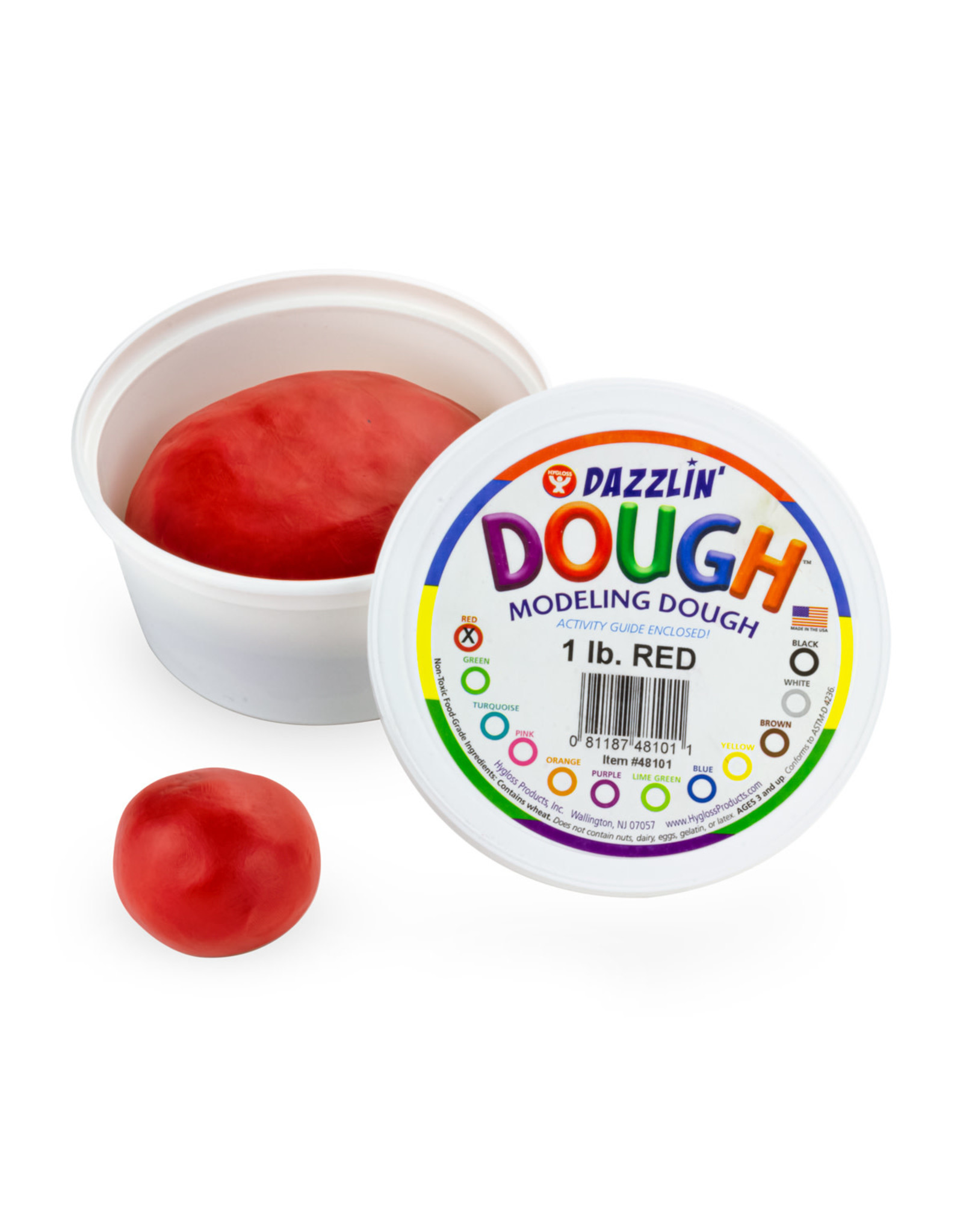 DAZZLIN DOUGH: 1 LB UNSCENTED RED