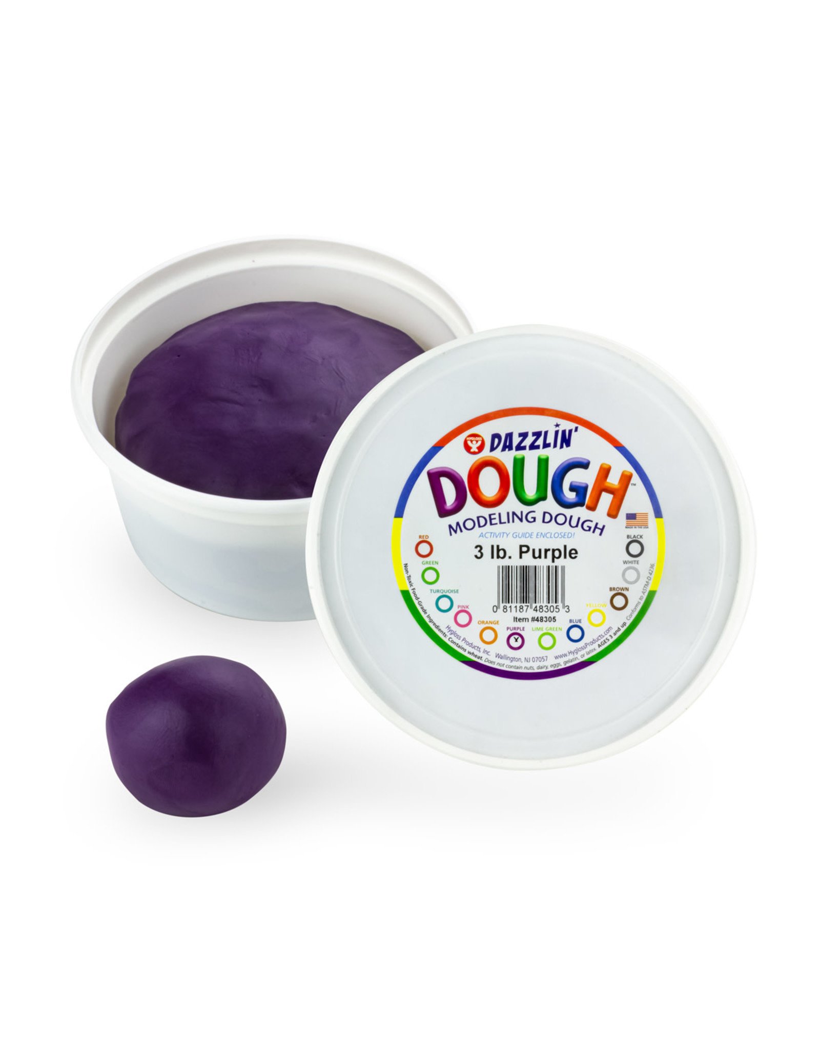 DAZZLIN DOUGH: 3 LB UNSCENTED PURPLE