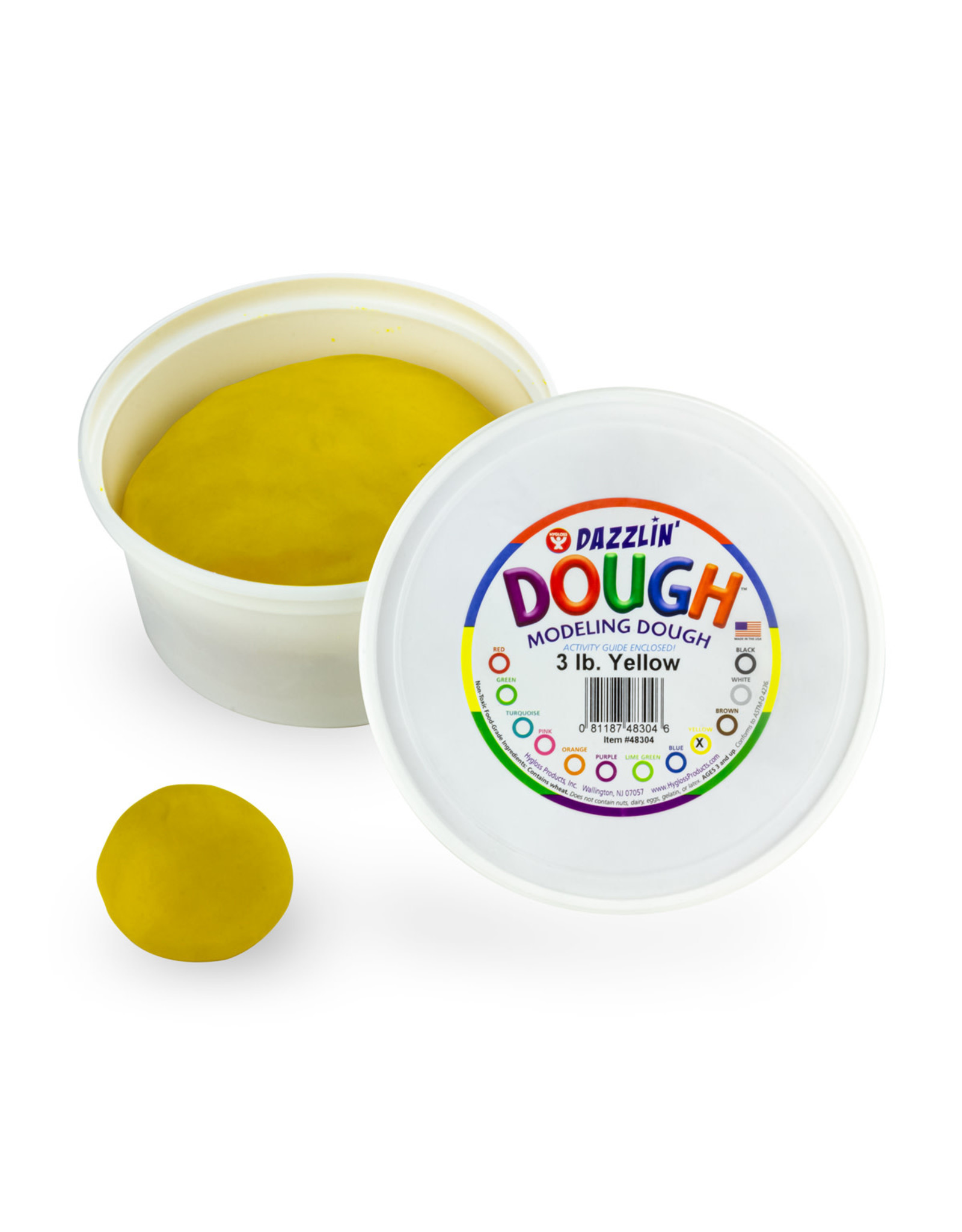 DAZZLIN DOUGH: 3 LB UNSCENTED YELLOW