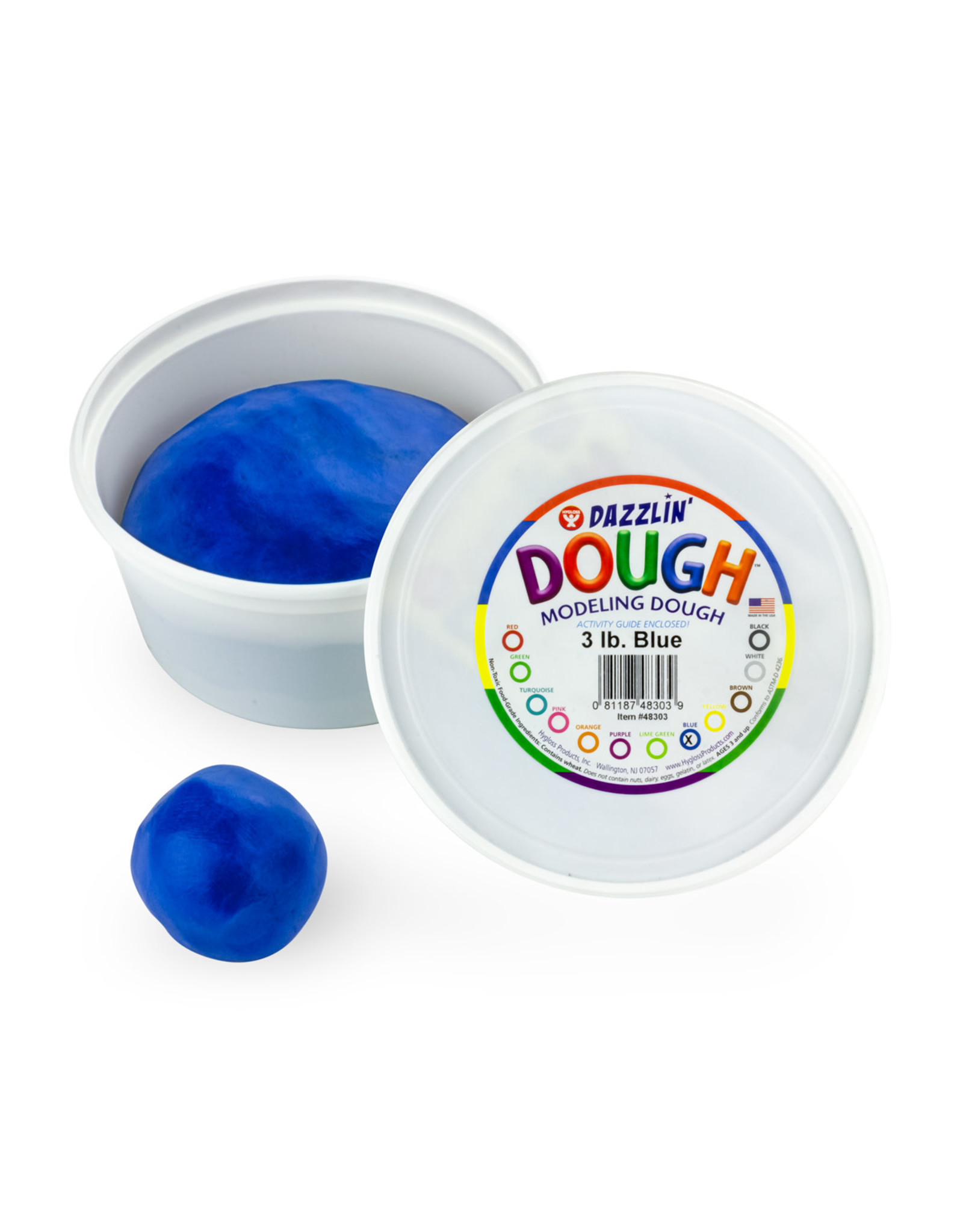 DAZZLIN DOUGH: 3 LB UNSCENTED BLUE