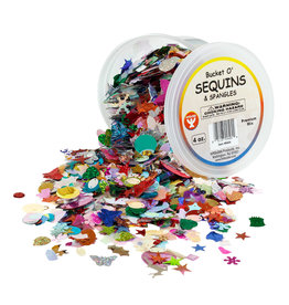 SEQUINS AND SPANGLES CONFETTI 4oz bucket
