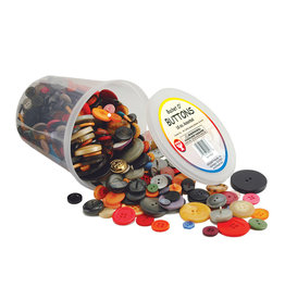 BUTTONS - BUCKET OF ASSORTED 16OZ