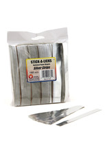 HYGLOSS STICK-A-LICKS: CHAIN STRIPS  ½"x5" SILVER 1000 PACK