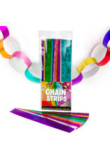 HYGLOSS STICK-A-LICK CHAIN STRIPS:  1"x8"  METALLIC EMBOSSED 96 PACK