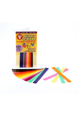 HYGLOSS STICK-A-LICKS:  CHAIN STRIPS  ½"x5" ASSORTED COLORS 100 PACK