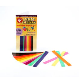 HYGLOSS STICK-A-LICKS:  CHAIN STRIPS  ½"x5" ASSORTED COLORS 100 PACK