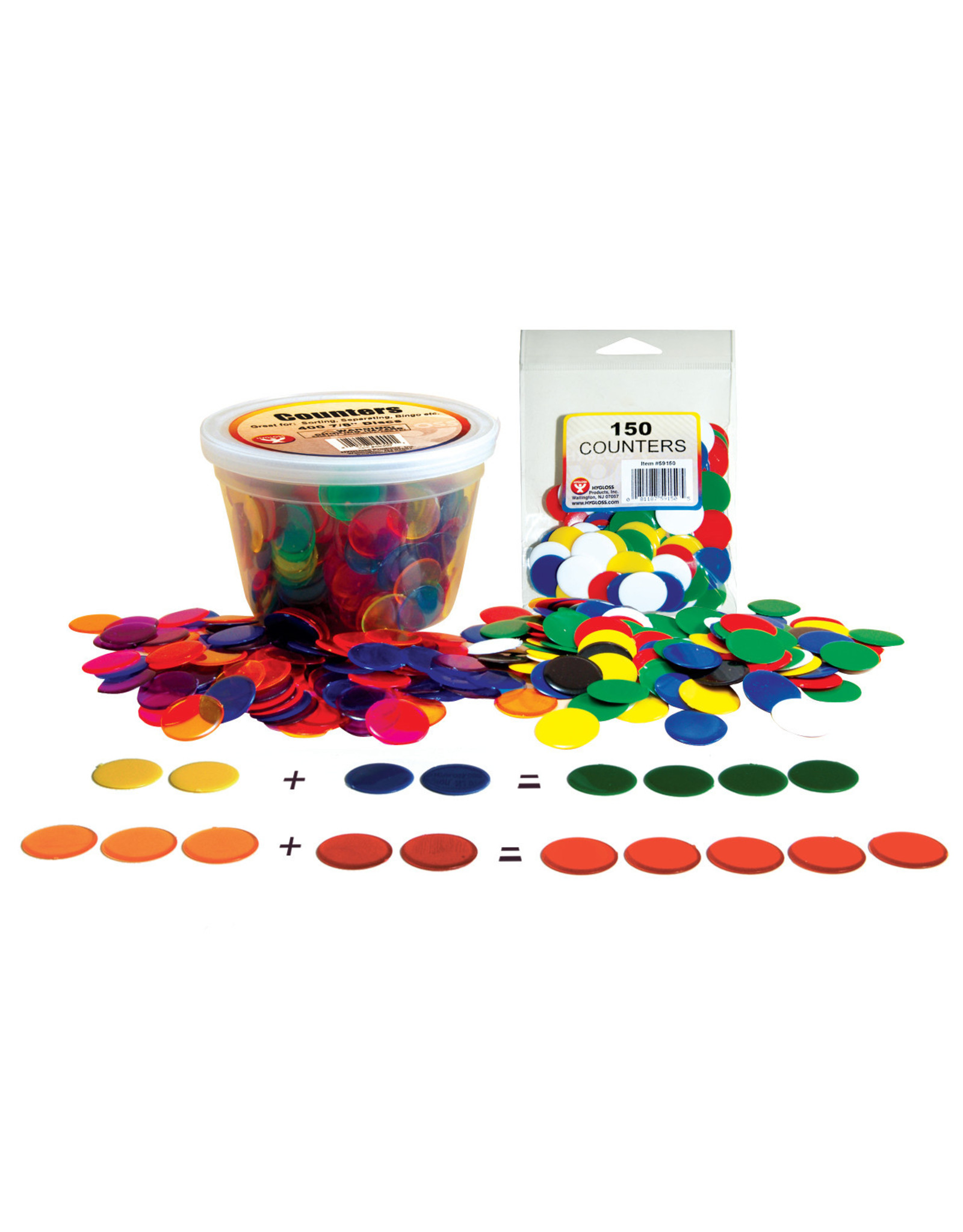 COLORED DISCS: TRANSLUCENT COUNTERS -  400 PACK