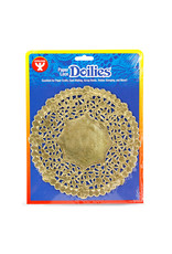 PAPER LACE DOILIES: 6" ROUND GOLD 100 PCS